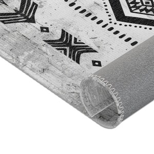 Tribal Teppich: Azteker Art Deco Polyester Chenille Teppich Bild 6