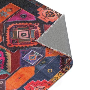 Marokkaans levendig kunsttapijt, retro woonkamerdecor, cottagecore slaapkamer art deco tapijt, moeders keukenvloertapijt, housewarmingcadeau afbeelding 5