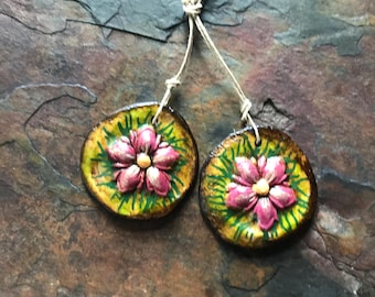 Artisan Pendants, Charms, Artisan Handmade Ceramic Beads, Foxpaws