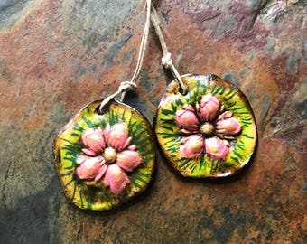 Artisan Pendants, Charms, Artisan Handmade Ceramic Beads, Foxpaws