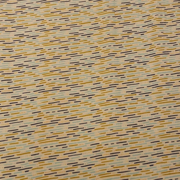 Organic Cotton Fabric / Drizzle in Blue / Rain Walk / Anna Graham / Cloud 9 -1 Yard- Organic Fabric / Rain Fabric / Quilting Fabric / Water