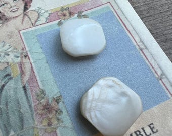 Mother of Pearl Buttons - Card of 2 - 11mm or 5/8 Inch