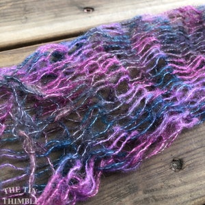 Tubular Yarn #37 / Felting Fiber / Cool Fiber - 18&quot; - Nuno Felting / Wet Felting / Felting Supplies / Textural Fiber / Felting Yarn