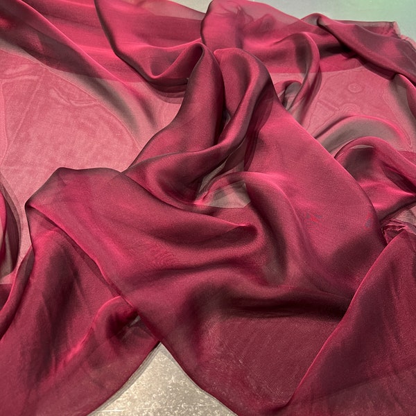 Brownish Red Iridescent Silk Chiffon IC-042 Fabric main image 1