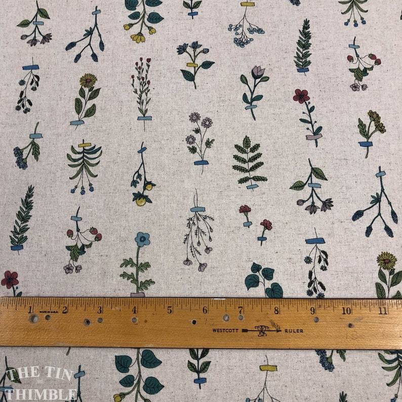 Kokka Canvas Cotton Linen Blend Fine Lines LAST PIECE! 1 34 Yard Canvas Japanese 100/% Cotton Canvas Printed Canvas