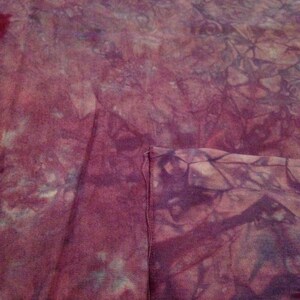 Hand Dyed Cotton Fabric Purple / Magenta / Dyed / Violet / Color Variation / Dyed Cotton by Piece / Splotchy Fabric / Batik image 3