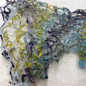 Tubular Yarn #2 / Felting Fiber / Cool Fiber - 18&quot; - Nuno Felting / Wet Felting / Felting Supplies / Textural Fiber / Felting Yarn