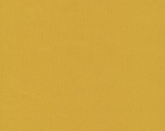 Organic Cotton Canvas  - 1 Yard - Yellow Canvas fabric in "Amber Waves" by Cloud 9 Fabric