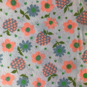 Authentic Vintage Flannel - Thick and Soft with Floral Print - By the Yard
