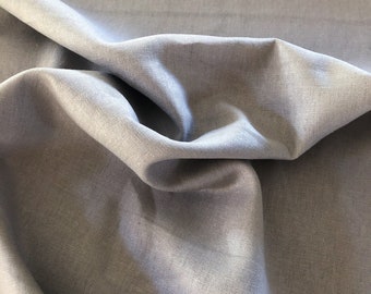Rayon Linen Blend Fabric - Grey Linen Rayon Fabric by the Yard