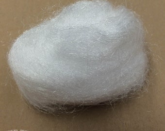 Nylon Firestar / White Firestar / Ashland Bay - 1/4 Oz - White Fiber / Nuno Felting / Wet Felting / Felting Supplies / Hand Felting