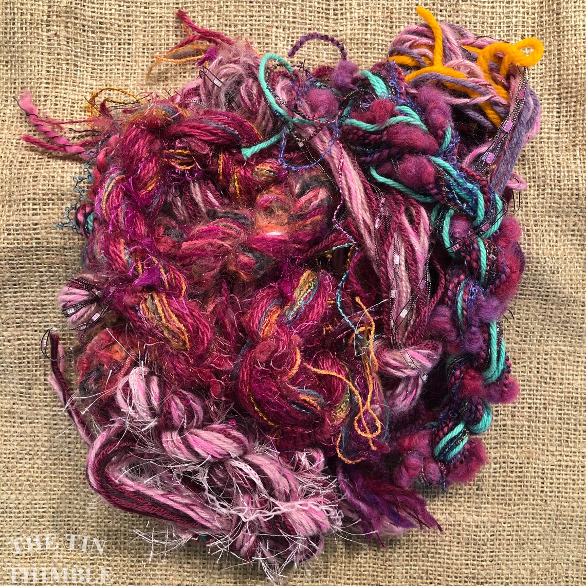 Fiber Frenzy Bundle / Mixed Bundle of Yarn in Fuchsia / Great  Etsy