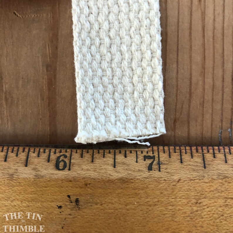 Cotton Belting Natural Colored 1 Inch Width Sold by the Half Yard image 3