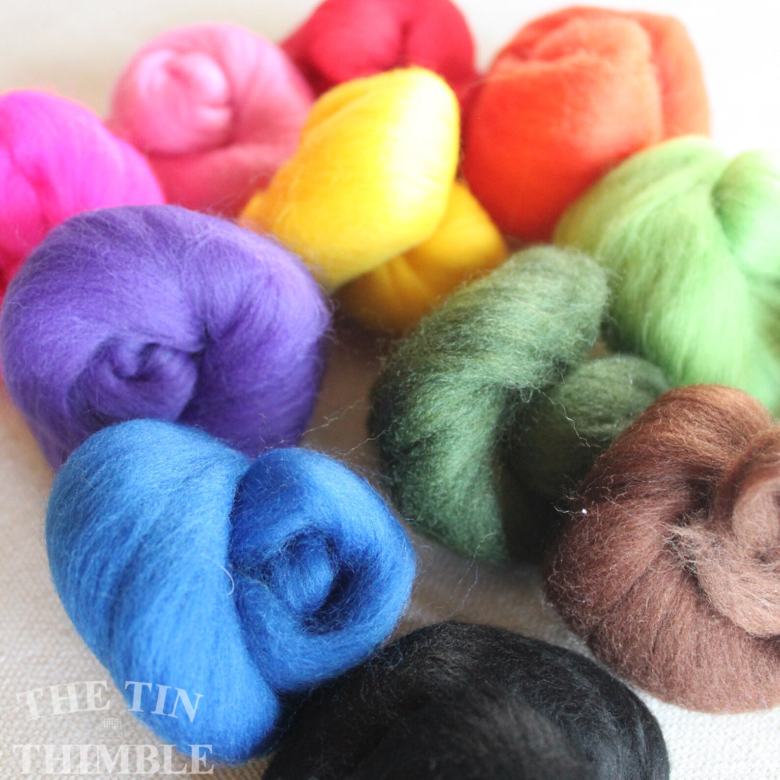 Mixed Wool Roving Pack 1.5 Oz Total Small Quantities for | Etsy