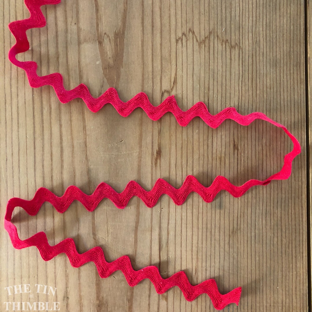 Large Vintage Rick Rack in Red - by the Half Yard - 100% Cotton Vintage ...