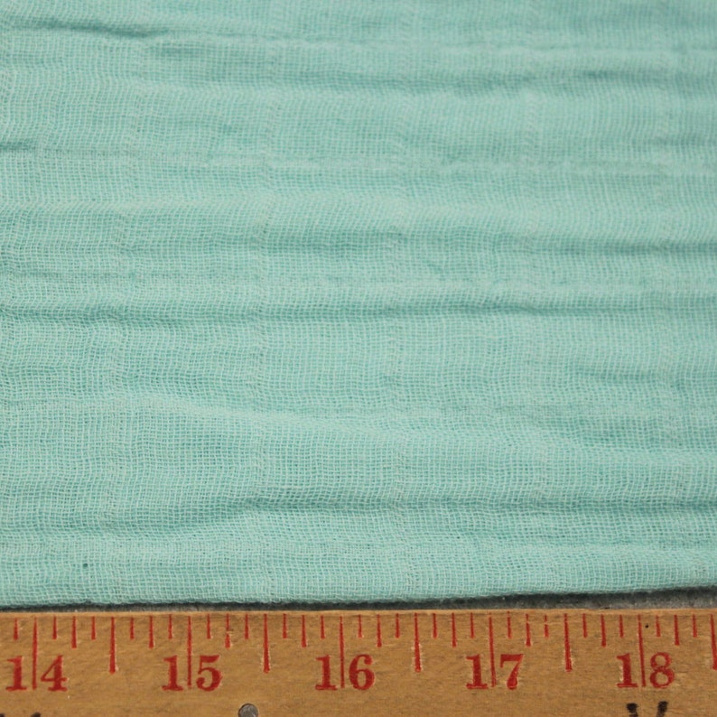Aqua Double Gauze / Swaddling Fabric / Bambino Solids / Etsy