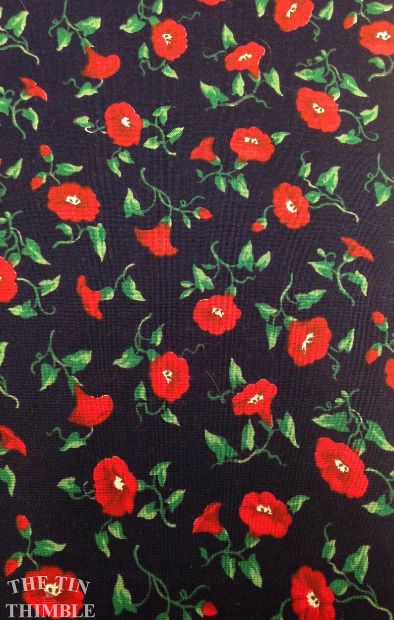 Rot Und Dunkel Blau Morgen Glory Stoff Bildende Kunst 1 Yard Stoff