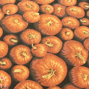 Pumpkin Fabric / Quilting Panel / Halloween Fabric - 1 yard - Pumpkin Print / Fall Pumpkins / Pumpkin Cotton / Halloween Pumpkin Print