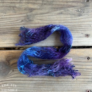Tubular Yarn #47 / Felting Fiber / Cool Fiber - 18&quot; - Nuno Felting / Wet Felting / Felting Supplies / Textural Fiber / Felting Yarn
