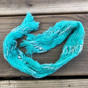 Tubular Yarn #36 / Felting Fiber / Cool Fiber - 18&quot; - Nuno Felting / Wet Felting / Felting Supplies / Textural Fiber / Felting Yarn