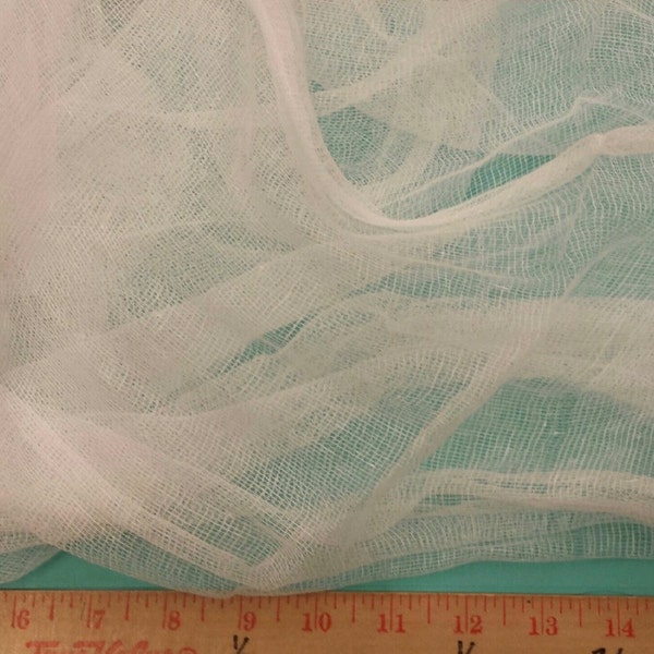 Cheesecloth / Scrim / Gauze / Grade 10 / by the yard / 100% Cotton / Felting Supplies / 1 Yard / Cotton Scrim /  Cotton Cheesecloth / Dyeing