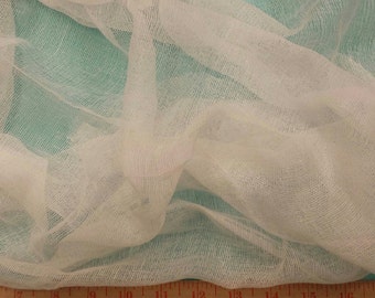 Cheesecloth - Grade 40 - 100% Cotton - Great for Felting & Dyeing - 1 Yard - Cotton / Fabric by Yard / New Fabric / Fabric for Felting