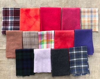 100% Wool Felt Fabric - Vintage and Hand Dyed Wool for Applique, Quilting, Embroidery and Crafts