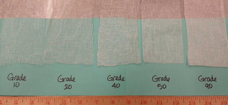 Cheesecloth / Scrim / Gauze / Grade 10 / by the yard / 100% Cotton / Felting Supplies / 1 Yard / Cotton Scrim / Cotton Cheesecloth / Dyeing image 3