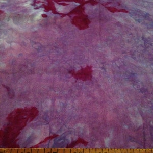 Hand Dyed Cotton Fabric Purple / Magenta / Dyed / Violet / Color Variation / Dyed Cotton by Piece / Splotchy Fabric / Batik image 2