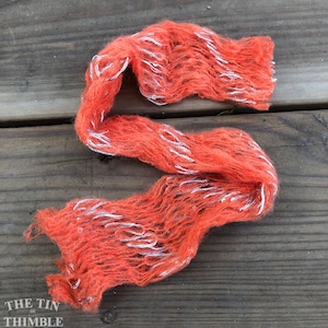 Tubular Yarn #34 / Felting Fiber / Cool Fiber - 18&quot; - Nuno Felting / Wet Felting / Felting Supplies / Textural Fiber / Felting Yarn