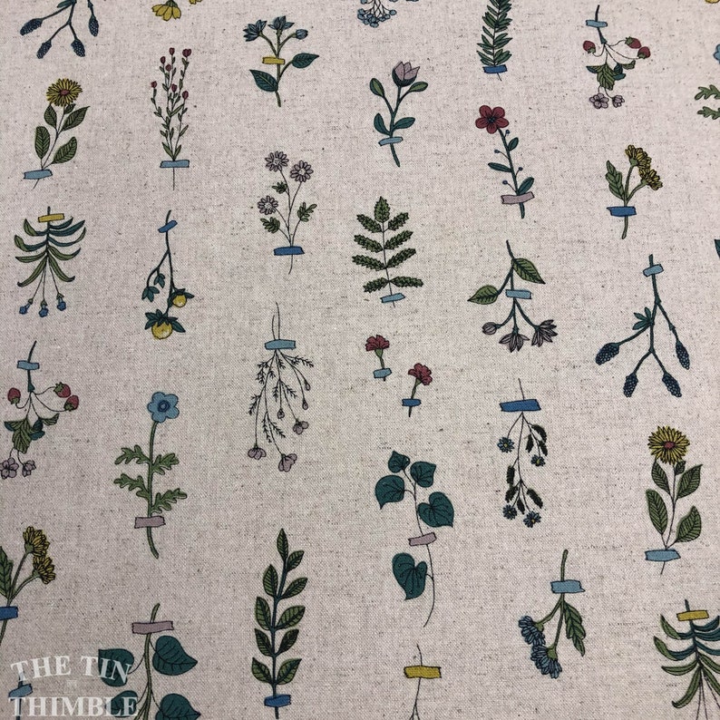 Kokka Canvas Cotton Linen Blend Fine Lines LAST PIECE! 1 34 Yard Canvas Japanese 100/% Cotton Canvas Printed Canvas