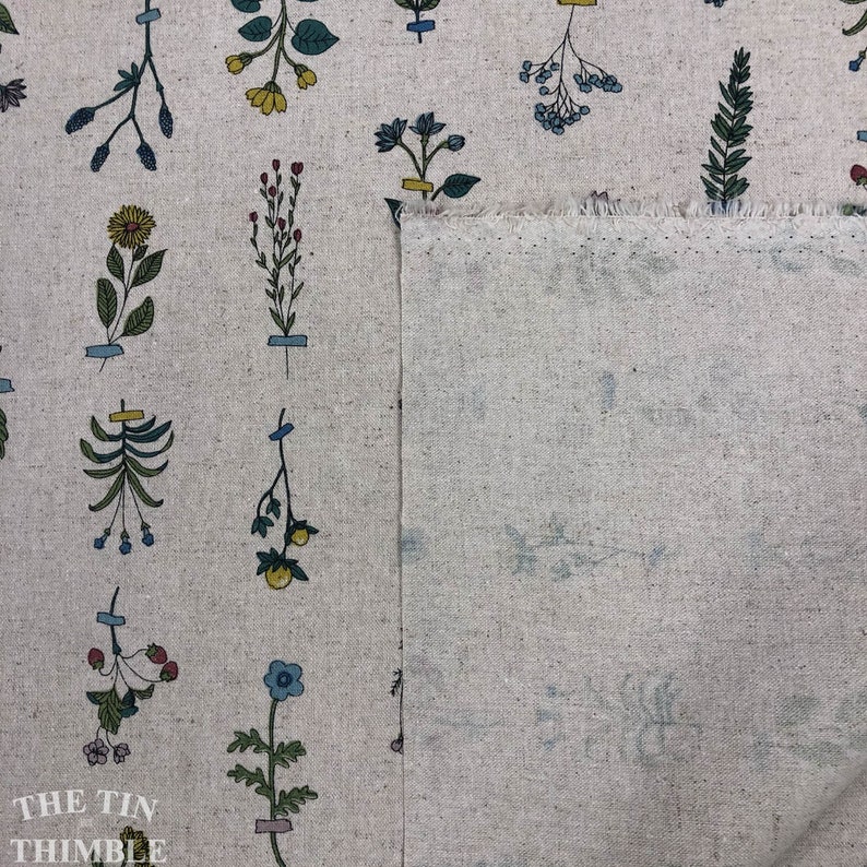 Kokka Canvas Cotton Linen Blend Fine Lines LAST PIECE! 1 34 Yard Canvas Japanese 100/% Cotton Canvas Printed Canvas