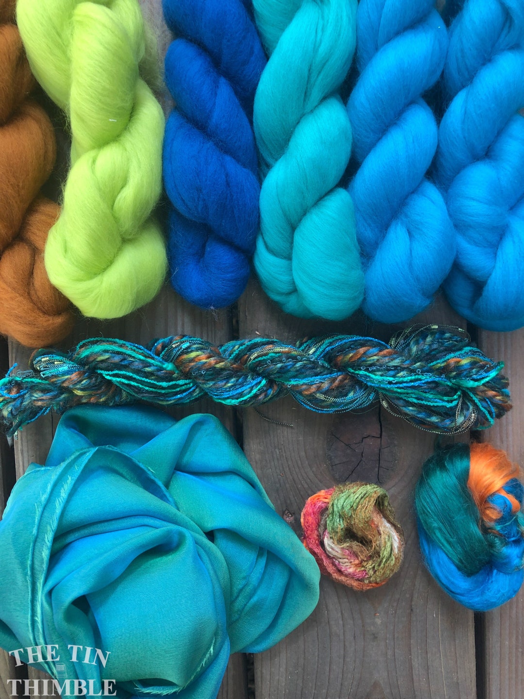 Merino Wool Roving Pack - Peacock - Six Colors, 1 Ounce Each - Wool for ...