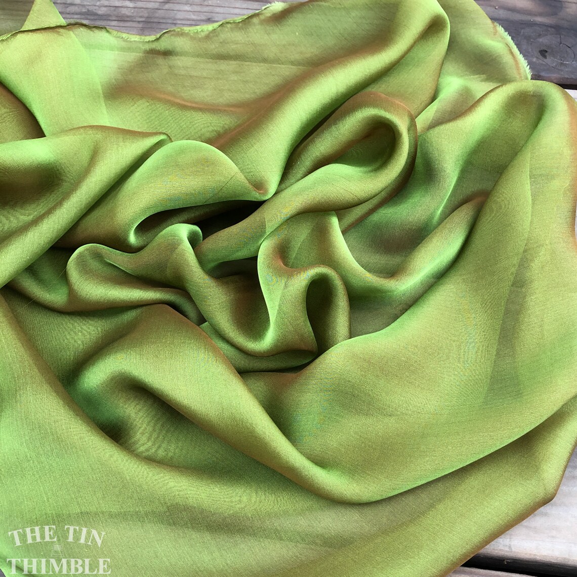 Teal Iridescent Silk Chiffon IC-052 Fabric main image 1