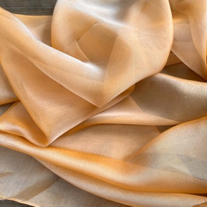 Bright Beige Iridescent Silk Chiffon main image 1