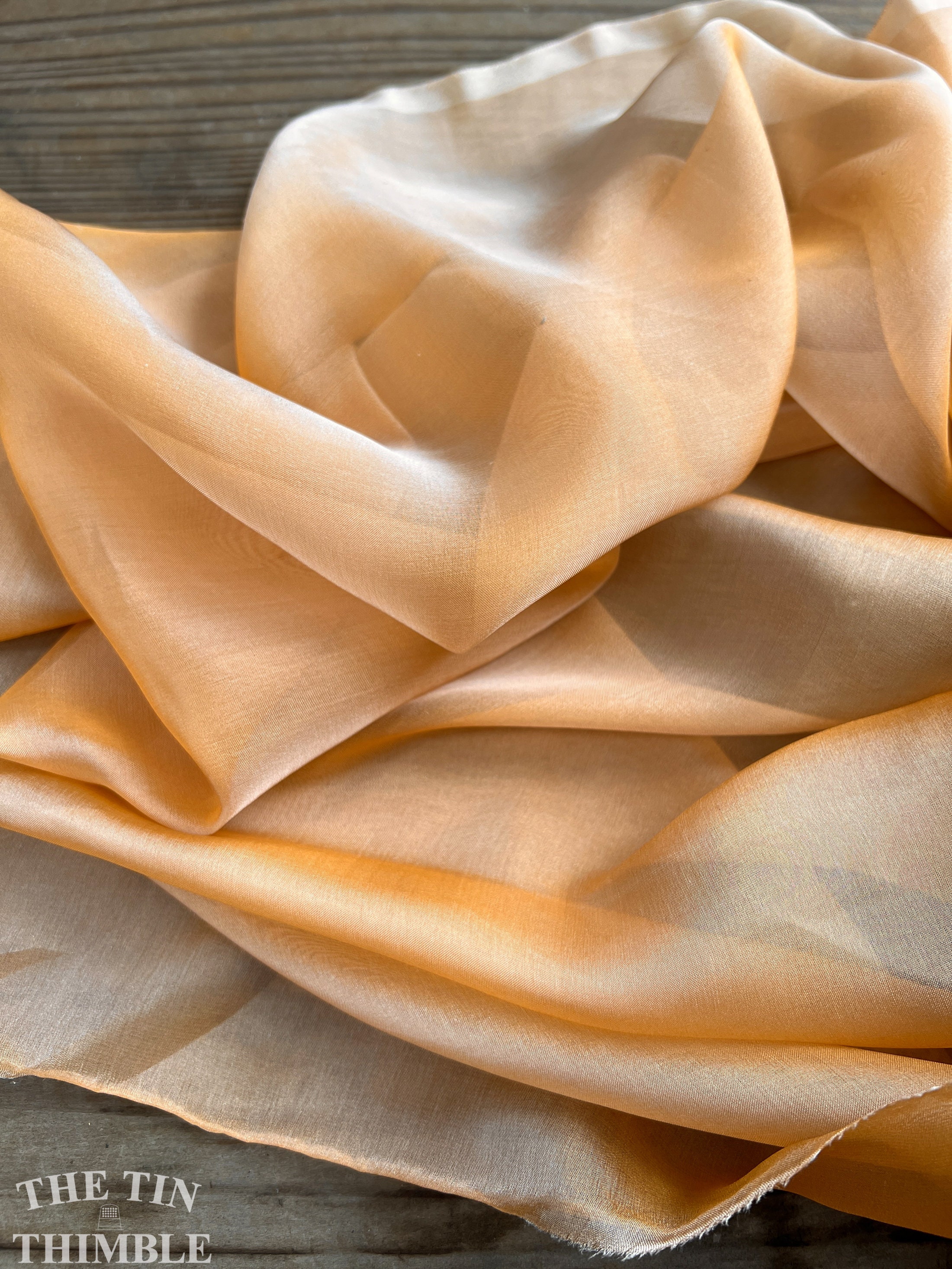 Iridescent Silk Chiffon Fabric by the Yard / Great for Nuno Felting / 54  Wide / Toffee & White -  Norway