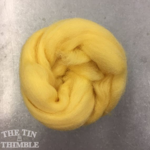Pale Yellow Wool Roving 1oz