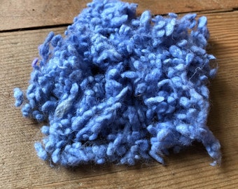 Light Blue Dyed Wool Nepps or Nibs for Felting by DHG / 1/8 Oz or More / Commercially Dyed Textural Fibers for Nuno or Wet Felting