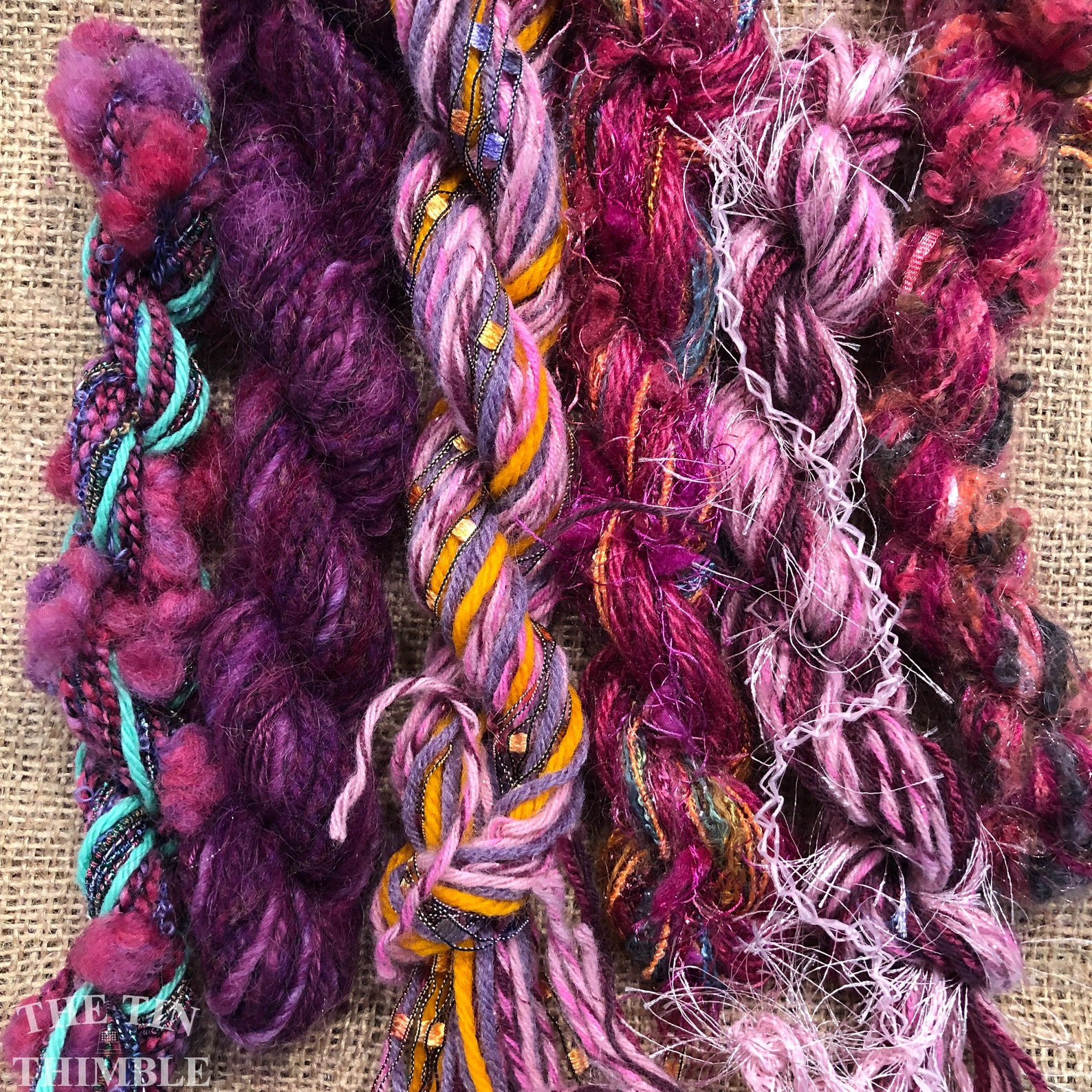 Fiber Frenzy Bundle / Mixed Bundle of Yarn in Fuchsia / Great  Etsy