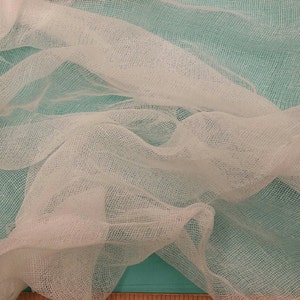 100% Cotton Gauze, Cheesecloth or Scrim by the Yard. Grade 20. Great Fabric for Felting, Dyeing, Cooking and Crafts