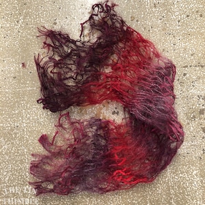 Tubular Yarn #11 / Felting Fiber / Cool Fiber - 18&quot; - Nuno Felting / Wet Felting / Felting Supplies / Textural Fiber / Felting Yarn