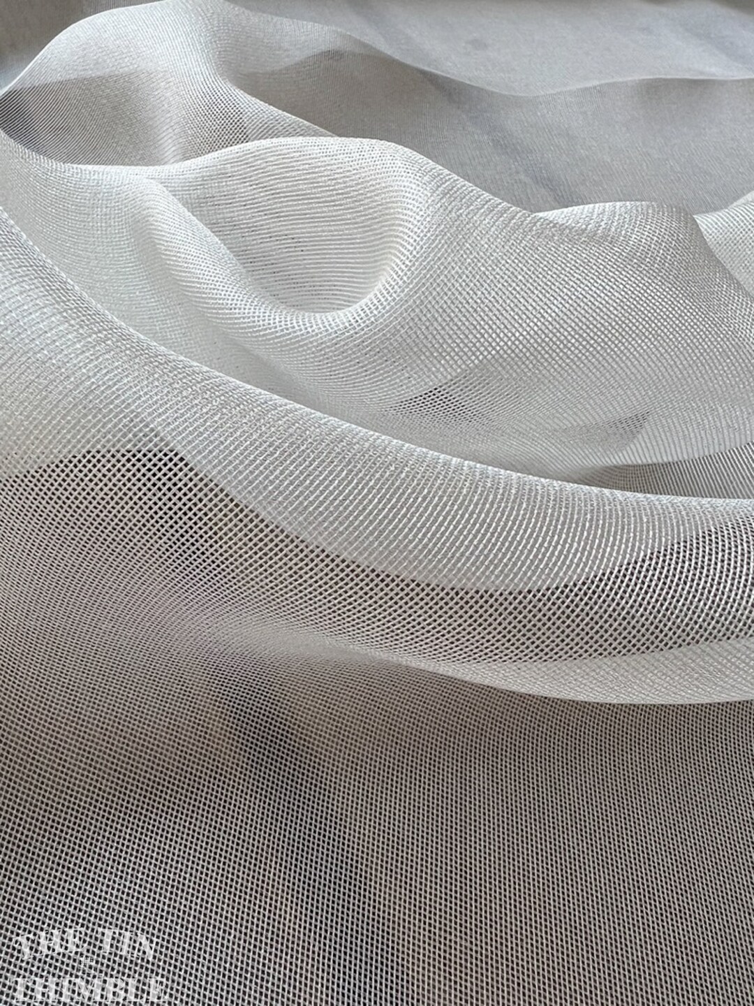 Silk Mesh Fabric by the Yard / Great for Nuno Felting / 45 Wide / White