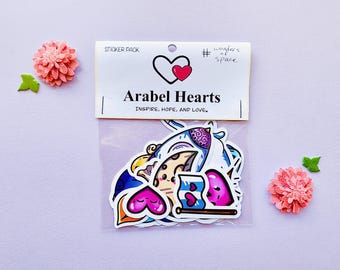 Individual Stickers Pack Kawaii Space | (13 Stickers)