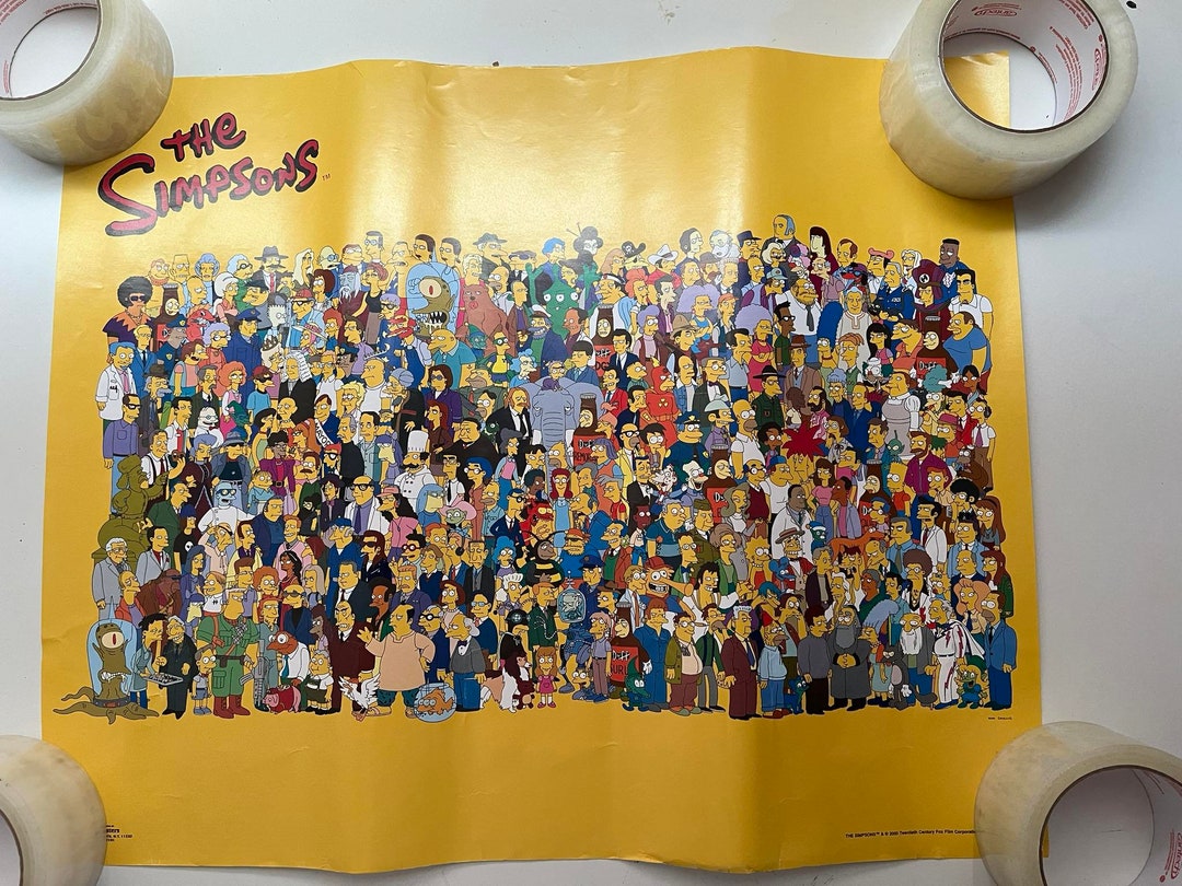 2000 the Simpsons Characters of Springfield Poster 20x16 Original - Etsy