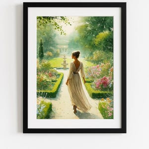 Pôster digital "Primavera dos Sonhos" - Arte Feminina e Natureza Romântica para baixar nos formatos A4, A3, A2, A1, etc.