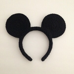 Custom crochet Disney inspired Mickey Mouse ears headband photo prop