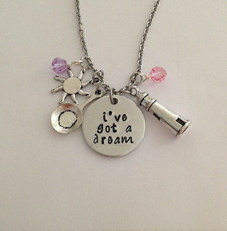 Disney Tangled charm necklace i've got a dream Etsy