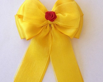 Disney inspired Beauty and the Beast Ballroom Belle princess hair bow