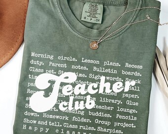 Chemise de professeur de rentrée scolaire, chemise de club de professeurs, t-shirt de salle de classe, t-shirt d'enseignant d'élémentaire, chemise esthétique d'enseignant