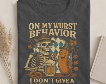 Oktoberfest shirt, Wurst Behavior T-Shirt, funny beer festival, comfort colors® tee, Bavarian pretzel, cheers trendy graphic shirt